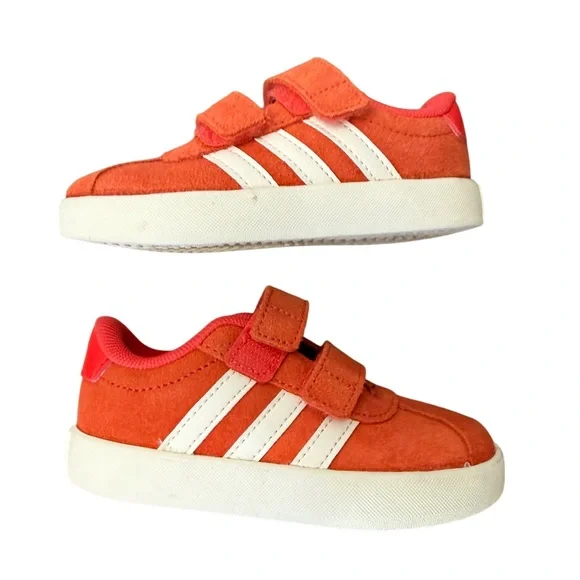 adidas VL Court 3.0 Toddler/Kids Bright Orange Sneakers-NWOT Size 7k - Picture 6 of 10